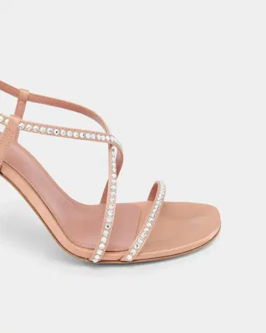 Amina Muaddi Sally 95MM Crystal-Embellished Silk Sandals | Thumbnail 3 Amina Muaddi Sally 95MM Crystal-Embellished Silk Sandals | Thumbnail 3