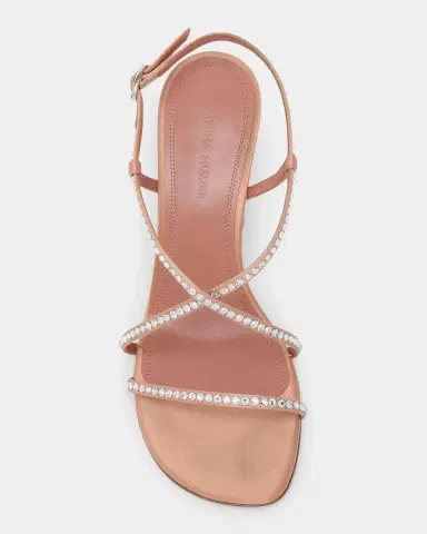 Amina Muaddi Sally 95MM Crystal-Embellished Silk Sandals | Thumbnail 4 Amina Muaddi Sally 95MM Crystal-Embellished Silk Sandals | Thumbnail 4