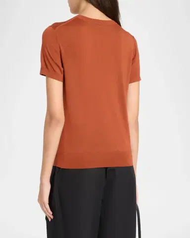 Theory Regal Merino Wool Short-Sleeve Crew T-Shirt | Thumbnail 3