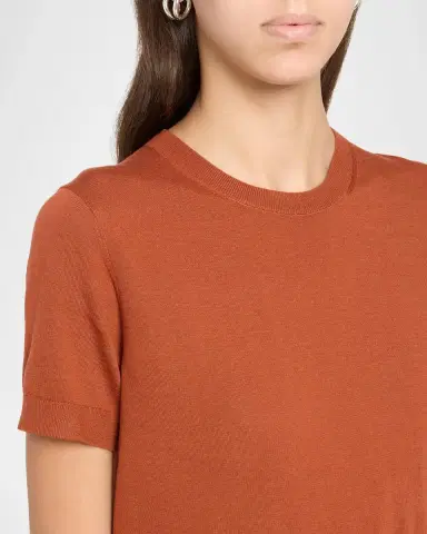 Theory Regal Merino Wool Short-Sleeve Crew T-Shirt | Thumbnail 5