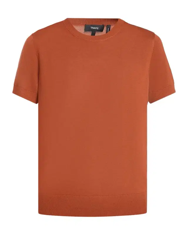 Theory Regal Merino Wool Short-Sleeve Crew T-Shirt