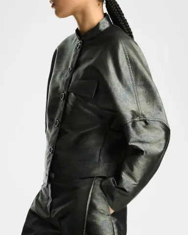 Emporio Armani Caban Abstract Jacquard Coat | Thumbnail 3
