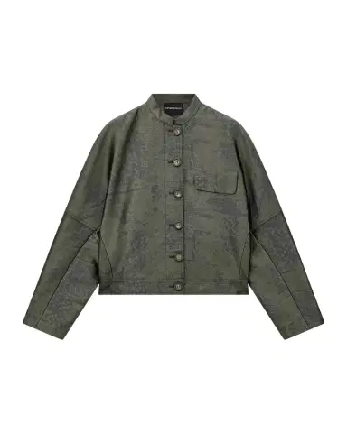 Emporio Armani Caban Abstract Jacquard Coat | Thumbnail 1