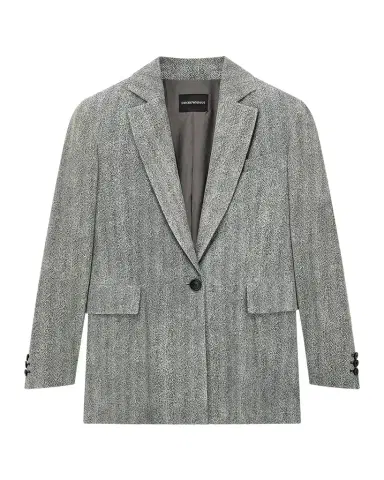 Emporio Armani Chevron Leather Jacket | Thumbnail 1