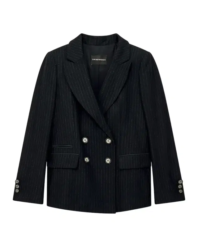 Striped Wool-Blend Blazer