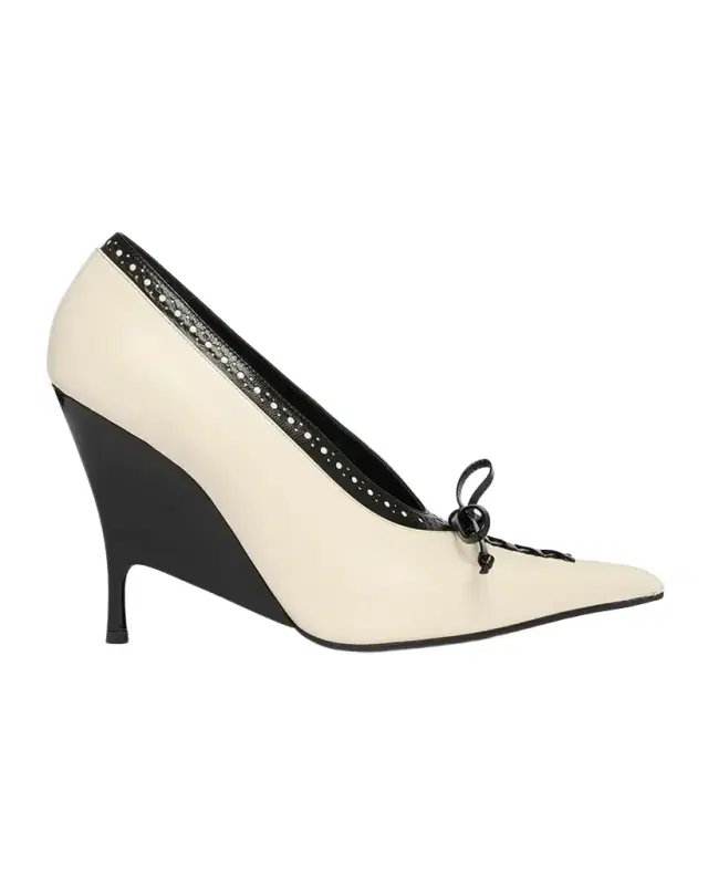 Alexander McQueen 110mm Koko Leather Wedge Pumps