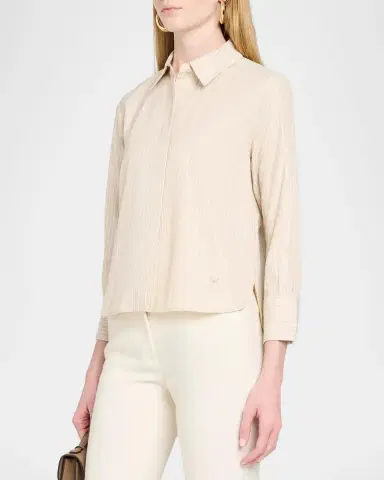 Kobi Halperin Alexie Striped Button-Front Blouse | Thumbnail 4