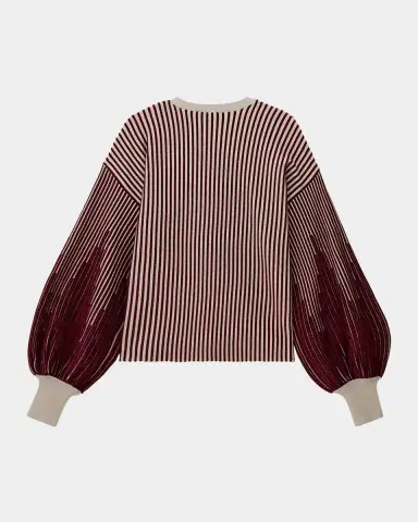 Emporio Armani Striped Drop-Shoulder Crewneck Sweater | Thumbnail 2