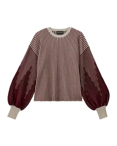 Emporio Armani Striped Drop-Shoulder Crewneck Sweater | Thumbnail 3