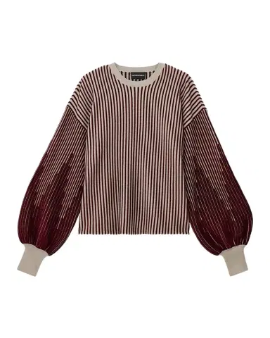 Emporio Armani Striped Drop-Shoulder Crewneck Sweater | Thumbnail 1