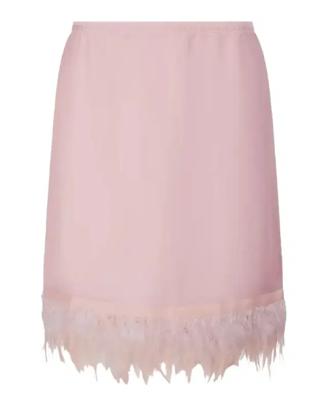 Staud Lark Silk Feather-Hem Mini Skirt