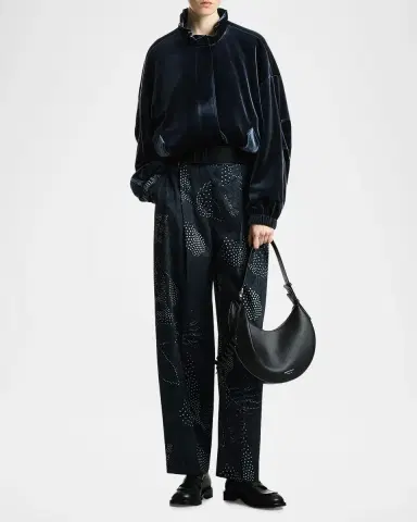 Emporio Armani Abstract-Print Wide-leg Trousers | Thumbnail 2