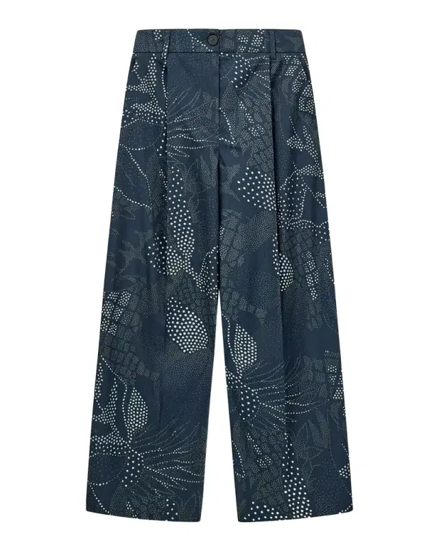 Emporio Armani Abstract-Print Wide-leg Trousers