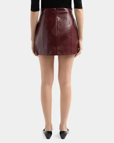 Aknvas Cherry Faux Leather Mini Skirt | Thumbnail 4 Aknvas Cherry Faux Leather Mini Skirt | Thumbnail 4