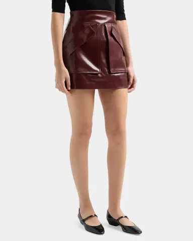 Aknvas Cherry Faux Leather Mini Skirt | Thumbnail 5 Aknvas Cherry Faux Leather Mini Skirt | Thumbnail 5