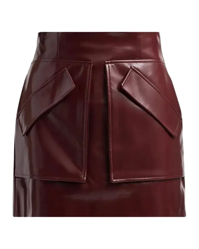 Cherry Faux Leather Mini Skirt Cherry Faux Leather Mini Skirt