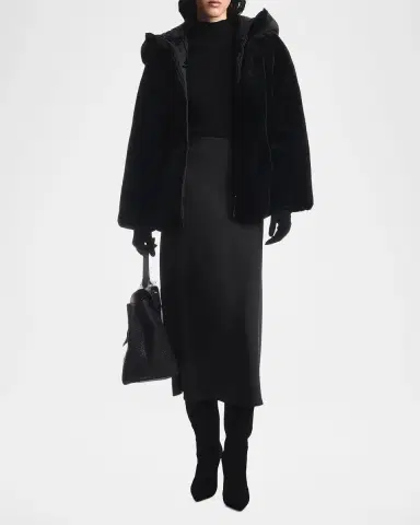 Emporio Armani Faux-Fur Caban Coat | Thumbnail 2