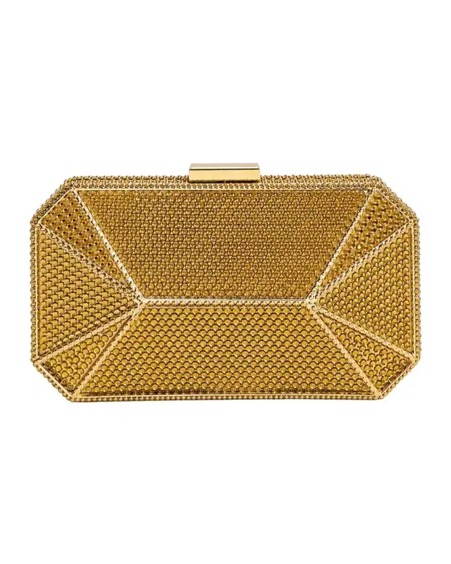 Ahikoza Madison Crystal Geometric Clutch Bag