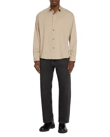 Frame Men's Hairline Stripe Button-Front Shirt | Thumbnail 6 Frame Men's Hairline Stripe Button-Front Shirt | Thumbnail 6