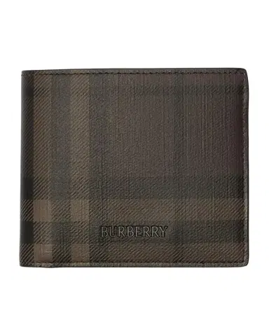 Burberry Men's Check Canvas Bifold Wallet | Thumbnail 1 Burberry Men's Check Canvas Bifold Wallet | Thumbnail 1