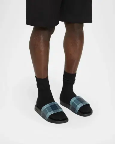 Burberry Men's Check Slides | Thumbnail 2