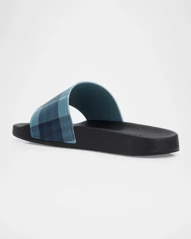 Burberry Men's Check Slides | Thumbnail 4