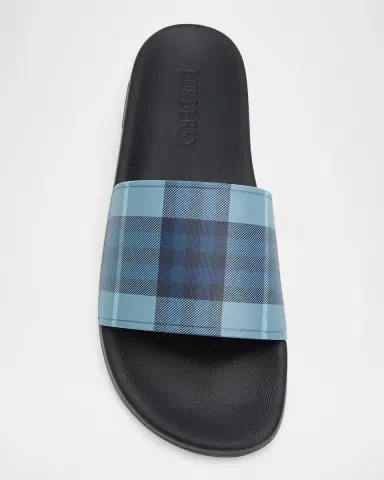 Burberry Men's Check Slides | Thumbnail 6
