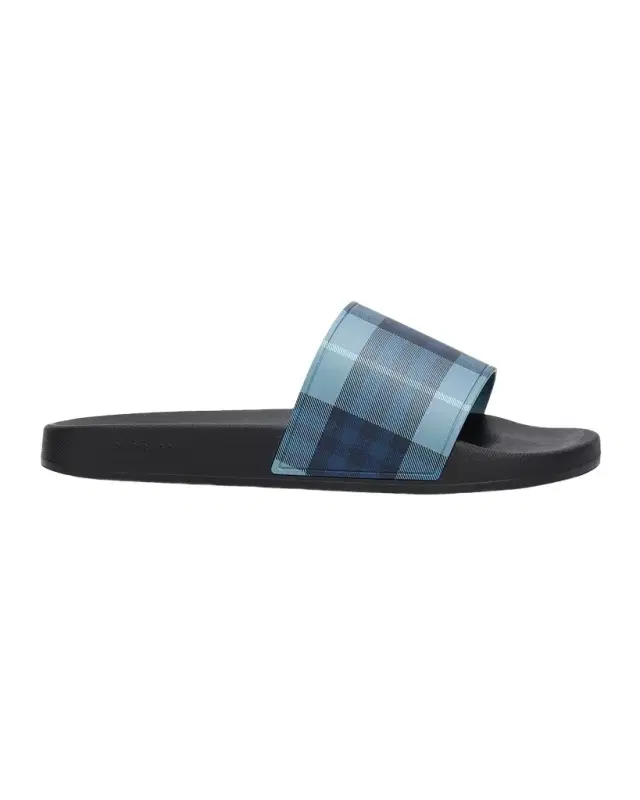 Men's Check Slides