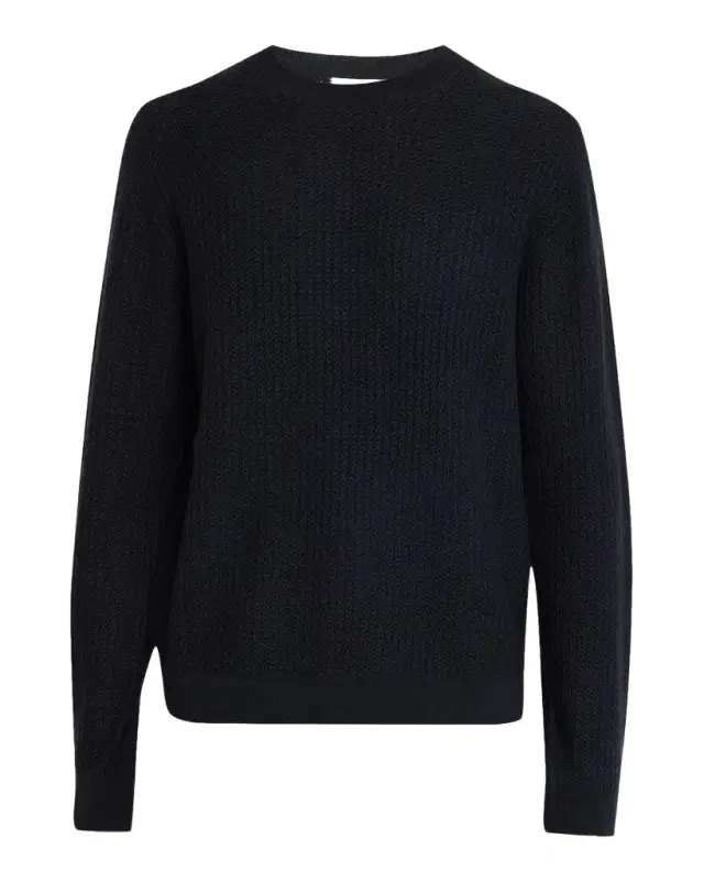 Frame Textured Wool Crewneck Sweater