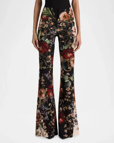 Alice + Olivia Andrew Floral Bootcut Slim-Fit Pants | Thumbnail 4