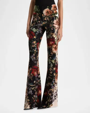 Alice + Olivia Andrew Floral Bootcut Slim-Fit Pants | Thumbnail 6