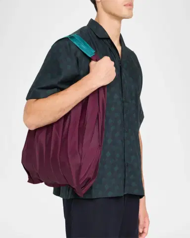 Issey Miyake Men's Guru Guru Packable Pleated Tote Bag | Thumbnail 2 Issey Miyake Men's Guru Guru Packable Pleated Tote Bag | Thumbnail 2