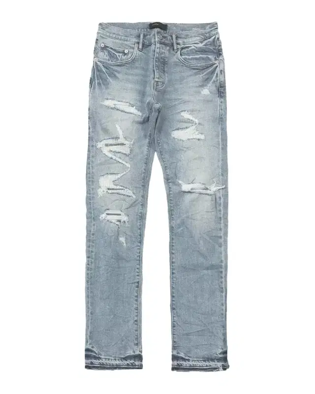 PURPLE ​Layered Distressed Jeans