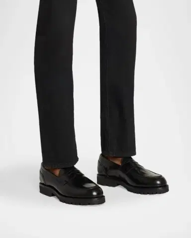 Allen Edmonds Men's Miller Reserve Leather Lug-Sole Penny Loafers | Thumbnail 2 Allen Edmonds Men's Miller Reserve Leather Lug-Sole Penny Loafers | Thumbnail 2