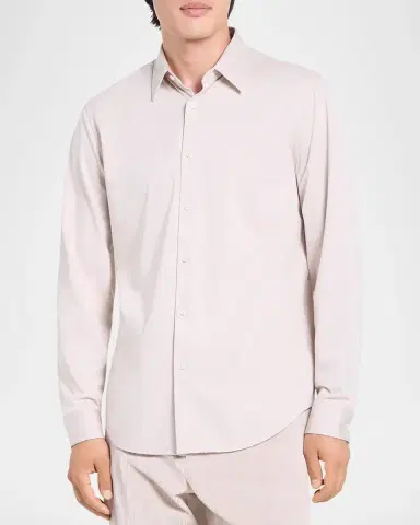 Theory Men's Sylvain Shirt in Structure Knit | Thumbnail 4 Theory Men's Sylvain Shirt in Structure Knit | Thumbnail 4