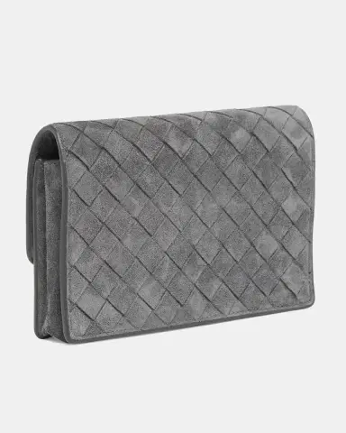Bottega Veneta Andiamo Suede Wallet-On-Chain | Thumbnail 3