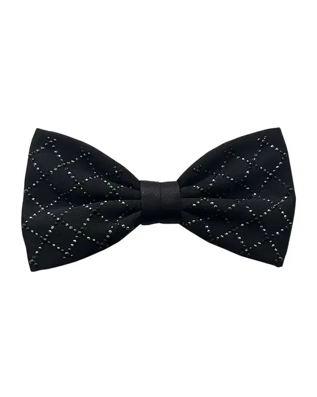 Stefano Ricci Men's Silk Crystal-Grid Bow Tie