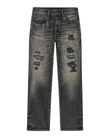 PURPLE Rip & Repair Straight-Leg Jeans | Thumbnail 1