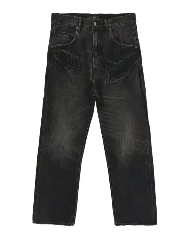 PURPLE P018 Logo Appliqué Wide-Leg Jeans | Thumbnail 1