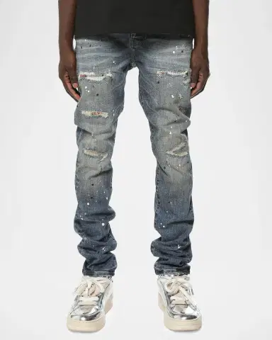 PURPLE Paint Repair Skinny Jeans | Thumbnail 3 PURPLE Paint Repair Skinny Jeans | Thumbnail 3