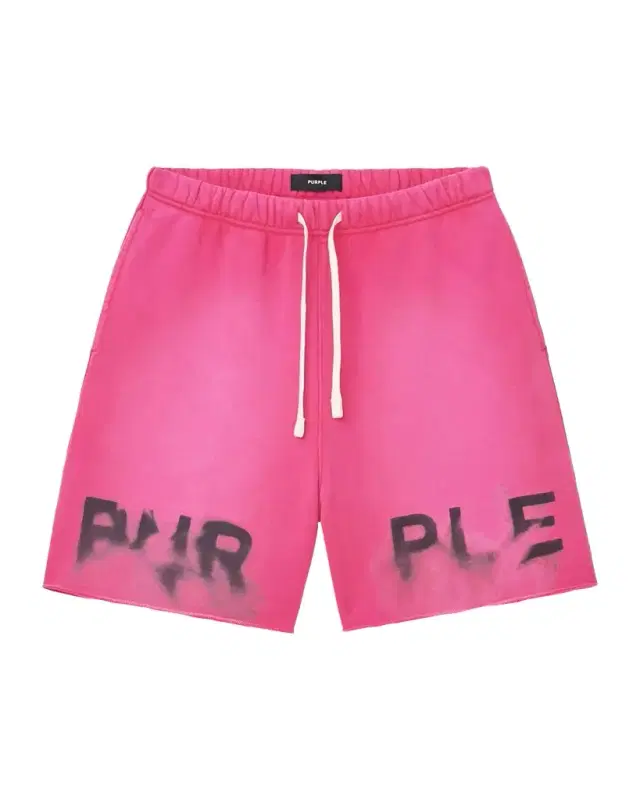 PURPLE Men's Fleece Smudge-Logo Drawstring Shorts