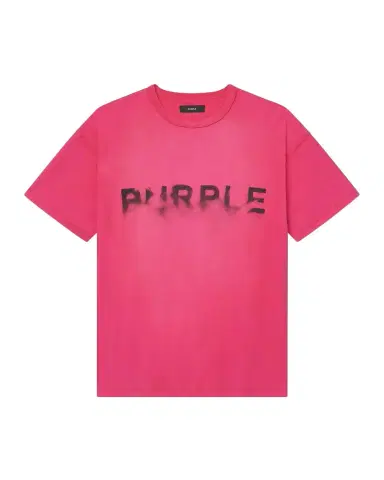 PURPLE Men's Textured Logo T-Shirt | Thumbnail 1