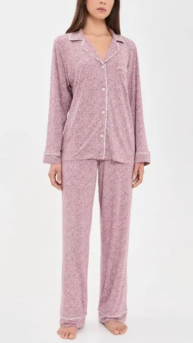Eberjey Gisele Printed Long Pajama Set | Thumbnail 2 Eberjey Gisele Printed Long Pajama Set | Thumbnail 2
