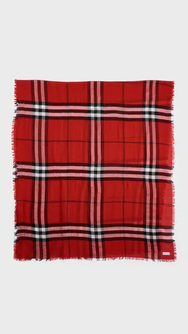 Burberry Wide Check Wool Scarf | Thumbnail 2