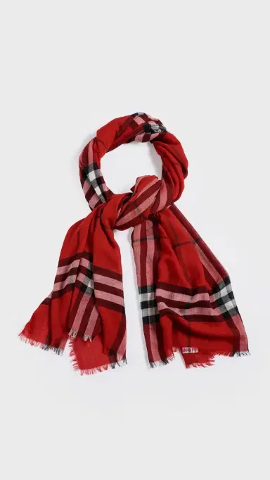 Burberry Wide Check Wool Scarf | Thumbnail 5