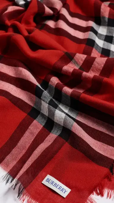 Burberry Wide Check Wool Scarf | Thumbnail 6