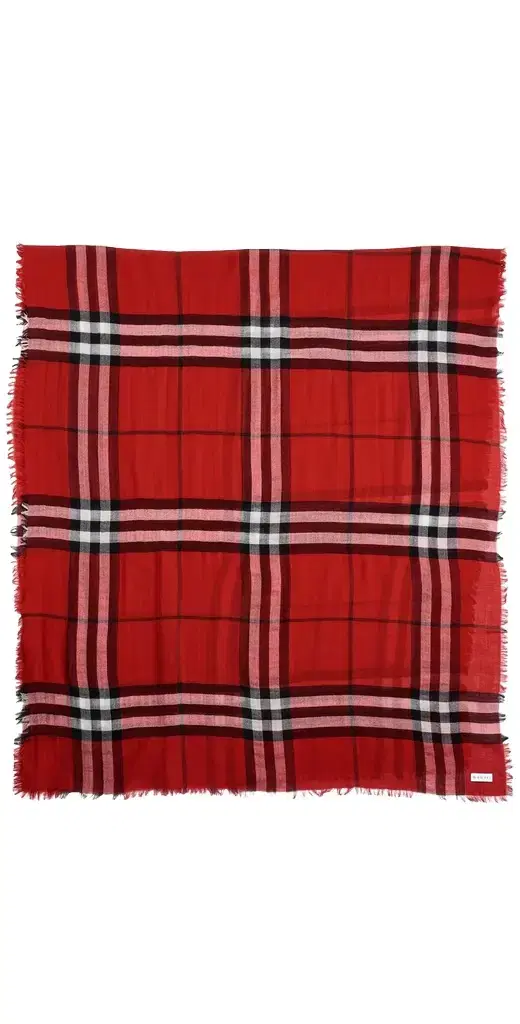 Burberry Wide Check Wool Scarf
