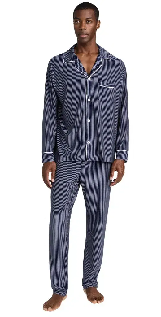 Eberjey William Modal Striped Long PJs