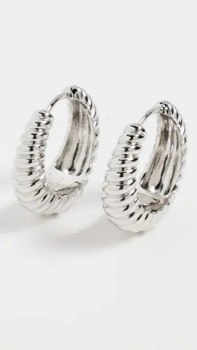 Luv AJ The Ridged Marbella Hoops | Thumbnail 2
