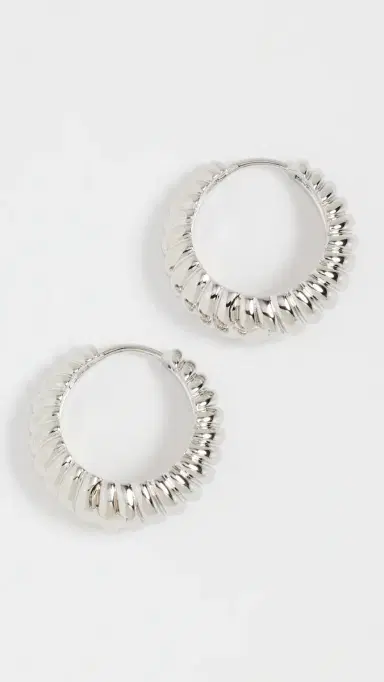 Luv AJ The Ridged Marbella Hoops | Thumbnail 4